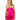 Hot Pink Satin Square Neck Open Back Mini Dress