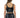 Rock N Rags - "Show You Off" Corset Tank - Black - Faux Leather Square Neck